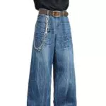 Zewool Herren Distressed Baggy Jeans Y2K Hip Hop Skater Jeans Lässige Passform