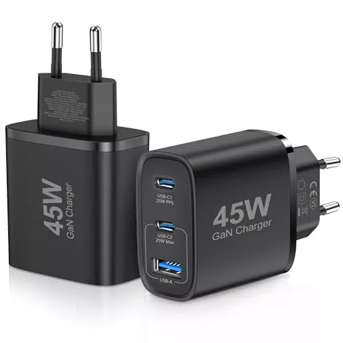 Anker USB C Ladegerät 45W Netzteil für iPhone 16/15/14/13/12/11 und Samsung Galaxy S25/S24/S23/S22/S21