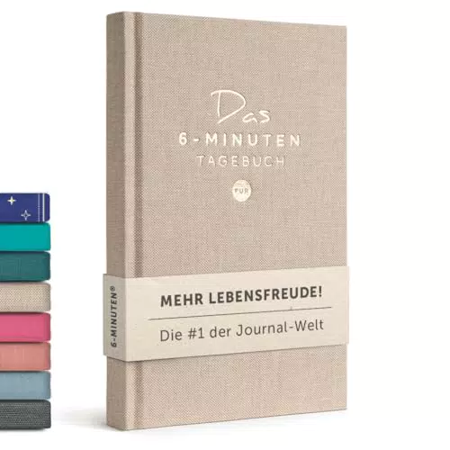 6-Minuten Tagebuch für Erwachsene 2025 – Dankbarkeit & Achtsamkeit fördern
