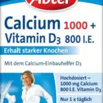 Abtei Calcium 1000 mit Vitamin D3 - Für starke Knochen, glutenfrei und laktosefrei