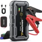 AIMAPOW Starthilfe Powerbank 6000A 12V für Auto, SUV und Motorrad mit LED-Taschenlampe