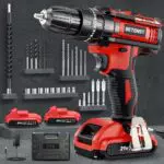 BETENST Akku Bohrmaschine 21V - 42Nm, 25+3 Drehmomentstufen, LED Licht, 2 Akkus