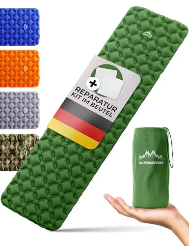 Alpenwert® Isomatte Outdoor - Leichte aufblasbare Schlafmatte für Camping und Wandern