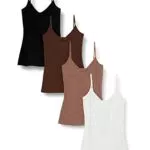 Amazon Essentials Damen Strick-Lagen-Camisole mit V-Ausschnitt in schmaler Passform
