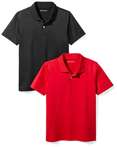 Amazon Essentials Kurzärmlige Active Performance Poloshirts für Jungen