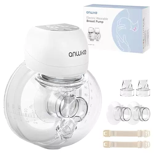 ANWIKE Elektrische Milchpumpe - Schmerzfrei, Handsfree, 3 Modi, LED-Anzeige