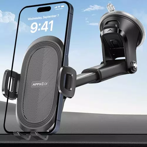 APPS2Car Handyhalterung für Auto, 360° Saugnapf für Windschutzscheibe & Armaturenbrett