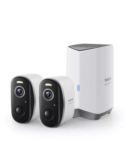 Baseus Überwachungskamera Außen Akku 210 Tage, 2K HD, IP67, Kabellos WLAN
