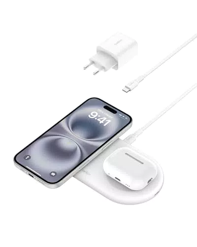 Belkin BoostCharge Pro 2-in-1 Ladestation mit magnetischem Qi2, 15W, Schnellladegerät