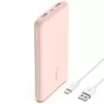 Belkin USB-C Powerbank mit 10.000 mAh und 2 USB-A-Ports für schnelle Ladegeräte