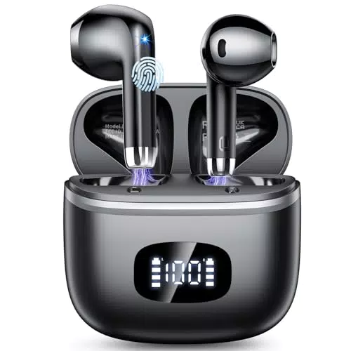Bluetooth Kopfhörer mit 4 ENC Mikrofon, HiFi Stereo, 40 Std. Spielzeit, USB-C