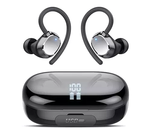 Bluetooth Kopfhörer Sport 2025 – Kabellos, IP7 Wasserdicht, HD Sound, 128 Std Spielzeit