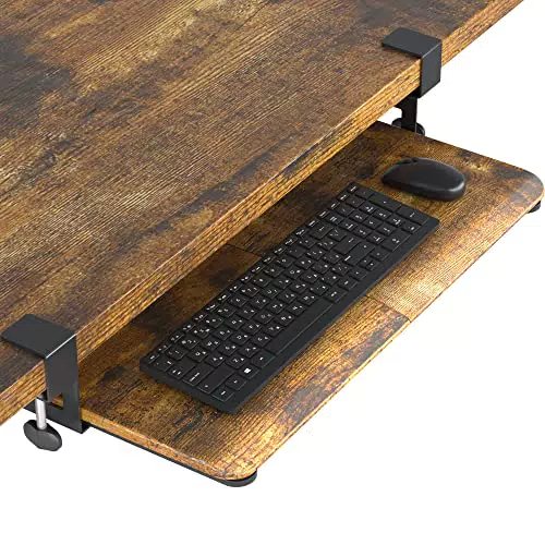 BONTEC Ausziehbare Tastaturablage mit C-Klemme für Schreibtisch