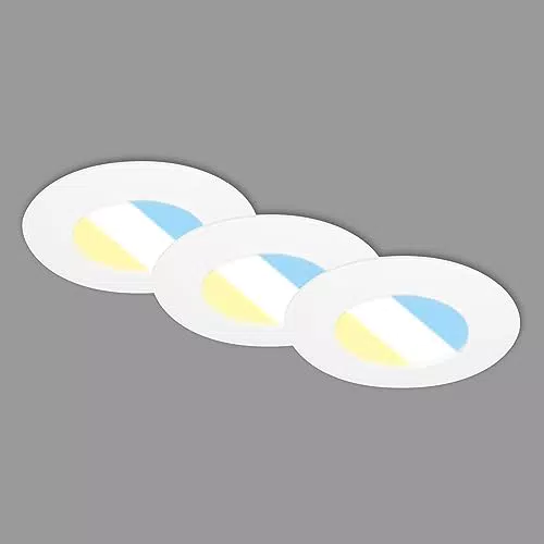 Briloner LED Einbaulampe für Badezimmer, IP44, einstellbare Lichtfarbe, 4,9 Watt