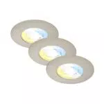 BRILONER 3er Set LED Einbaustrahler 230V, LED Strahler Badezimmer IP44