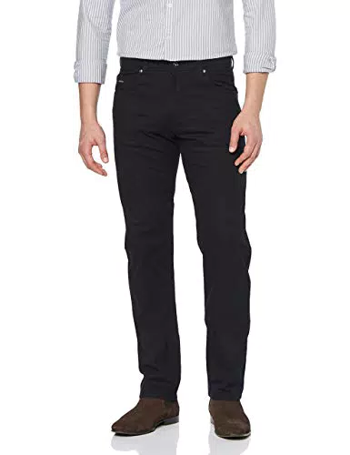 Bugatti Herren Hose Regular Fit aus Baumwolle mit Stretch und Five-Pocket-Design
