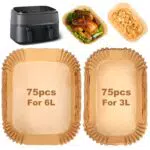 BYKITCHEN Backpapier für Philips Dual Basket 3000-Serie & Tefal Easy Fryer