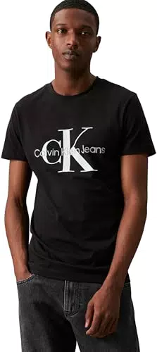 Calvin Klein Jeans Herren T-Shirt Kurzarm Core Monologo Slim Fit
