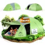 Camping Zelt mit Lobby für 2-4 Personen, wasserdicht und abnehmbar für Reisen