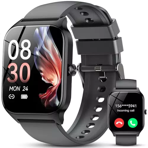 CASCHO Smartwatch Damen Herren, 1, 85" Smart Watch, 115+ Sport-Modus Fitness Tracker mit Schrittzähler/Pulsoximetrie/Sauerstoffsättigung/Schlafüberwachung