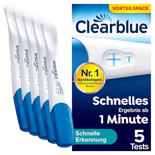 Clearblue Schwangerschaftstest – Schnelle Erkennung, über 99 % zuverlässig, Ergebnis in 1 Minute