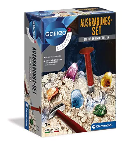 Clementoni Galileo Discovery – Ausgrabungs-Set für kleine Forscher ab 7 Jahren