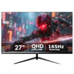 CRUA 27 Zoll Gaming-Monitor 1440P, 165 Hz, 1 ms Reaktionszeit, FreeSync, VESA