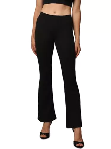 ONLFEVER Damen Stretch Schlaghose Slim Fit Freizeit Stoffhose 70s Retro