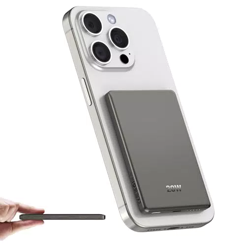 Dbasne Magnetische Power Bank 5000mAh, PD 20W, QC 3.0 für iPhone und Outdoor