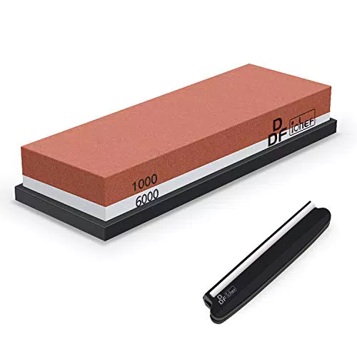 DDF Schleifstein 1000/6000 – Professioneller 2-in-1 Wetzstein mit Silikonhalter