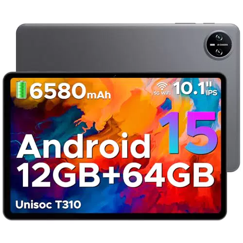 DOOGEE Tab A9 10 Zoll Tablet, Android 15, 12GB RAM, 64GB ROM, 5G WiFi, 8MP Kamera