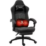 Dowinx Gaming Stuhl mit beheizter Massage und Lendenwirbelstütze, High Back