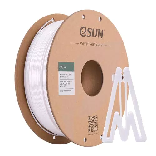 eSUN PETG Filament 1.75mm für 3D Drucker - Hohe Präzision - Solide Weiß