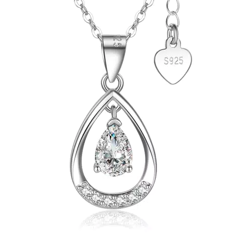 EXGOX S925 Sterling Silber Halskette Damen mit Herzanhänger – Hypoallergen Schmuck