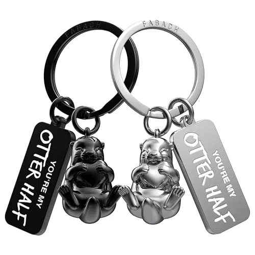 FABACH Otter Schlüsselanhänger für Paare - Liebesgeschenk für Freunde und Partner