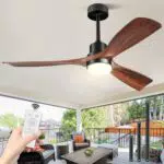 Forrovenco Deckenventilator mit Beleuchtung, Fernbedienung und leisen DC Motor