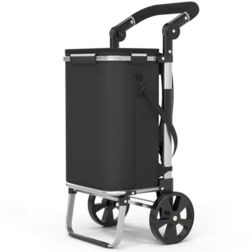 FUNLAX Einkaufstrolley klappbar mit Kühlfunktion, 4in1 Trolley für Einkauf und Outdoor