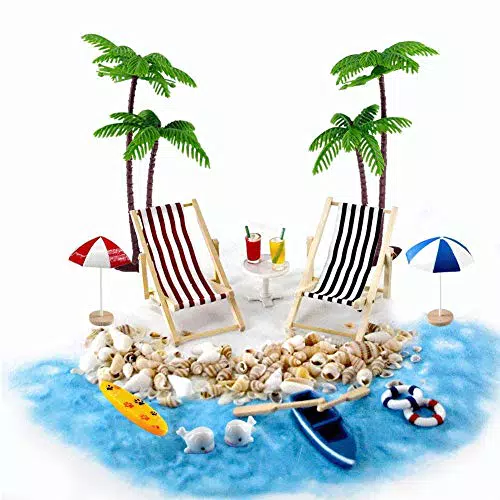 Gallop Chic Mini Strandkorb und Deko-Set für Zen Garten und DIY Projekte