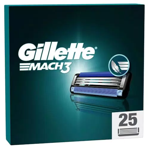 Gillette Mach3 Rasierklingen für Männer, 25 Original Gillette Ersatzklingen