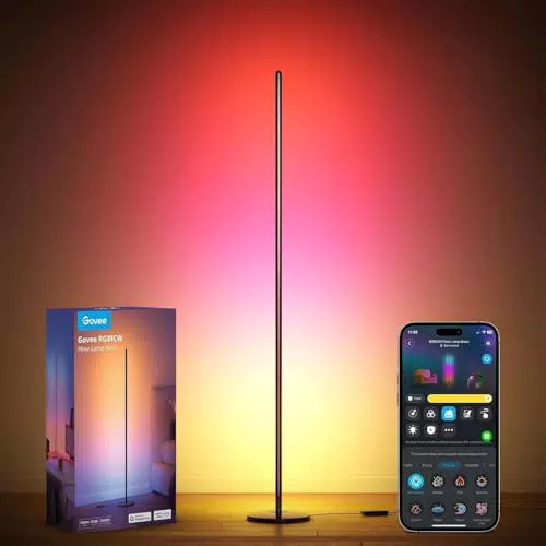 Govee RGBIC LED Stehlampe Wohnzimmer, WiFi Stehlampe Dimmbar