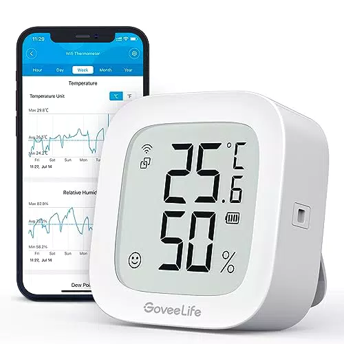 GoveeLife WLAN Hygrometer Thermometer für Innen mit App-Benachrichtigungen