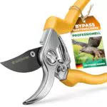 GRÜNTEK Gartenschere GERFALKE – Präzise Pflanzenschere aus SK5 Stahl mit Teflonbeschichtung