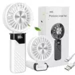 Handventilator Portable Mini Ventilator Akku Aufladbar mit 5 Geschwindigkeitsstufen