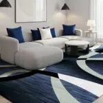 Hawthyhome Moderner Waschbarer Kurzflor Teppich mit Anti-Rutsch-Unterseite