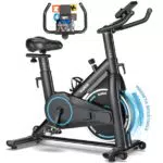 SLUNSE Heimtrainer Fahrrad mit APP und LCD-Monitor für effektives Kardio-Training