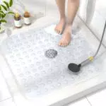 HITSLAM Antirutschmatte für Dusche mit Saugnäpfen - BPA-frei und maschinenwaschbar