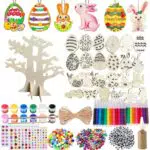 Euregio Holzanhänger für Ostern – Bastelset mit Aquarellstiften und Pinsel