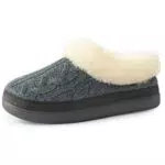 HomeTop Damen Hausschuhe - Bequeme, warme Pantoffeln mit Memory Schaum und rutschfester Sohle