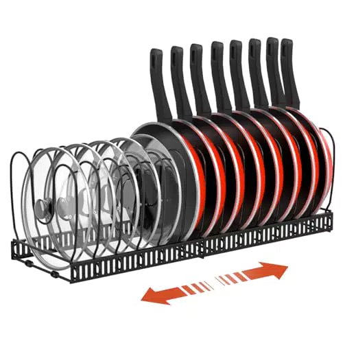 Housolution Erweiterbarer Topfdeckelhalter für Schublade und Pfannen Organizer