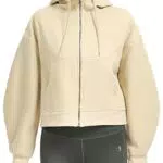icyzone Damen Fleece-Kapuzenpullover mit Reißverschluss Sport Hoodie Relaxed Fit Sweatshirt